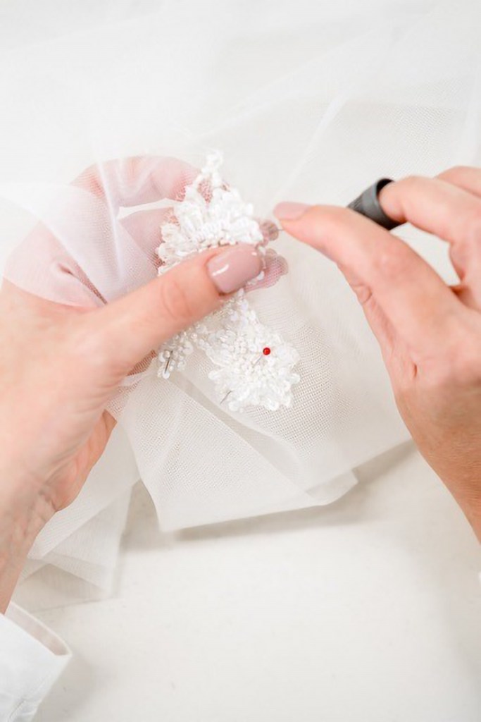 Produzione velo da sposa per matrimonio in inverno